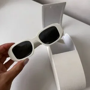 Prada | Accessories | Prada White Rectangular Sunglasses Pr  display picture 3